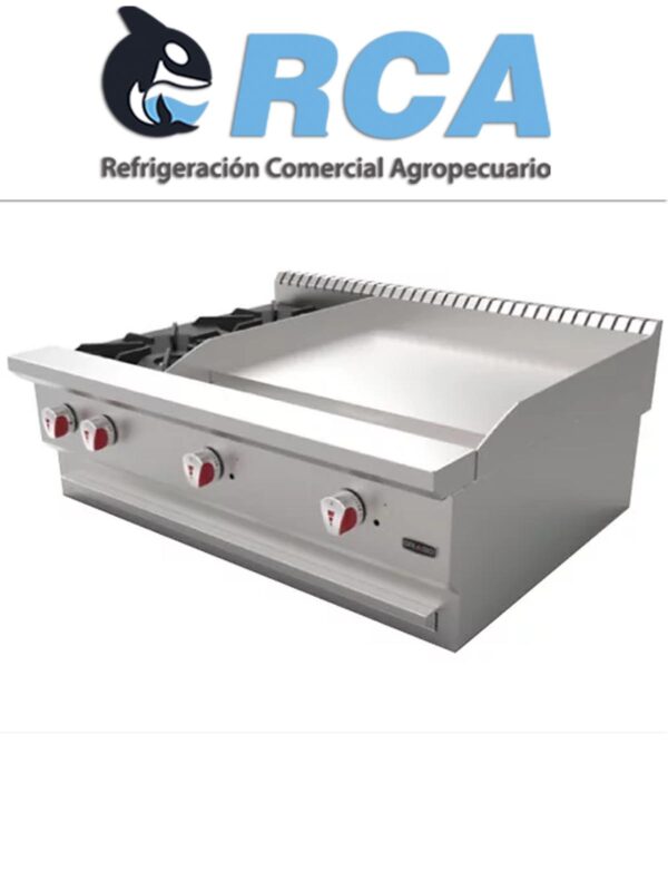Parrilla Combinada 2 Quemadores y Plancha