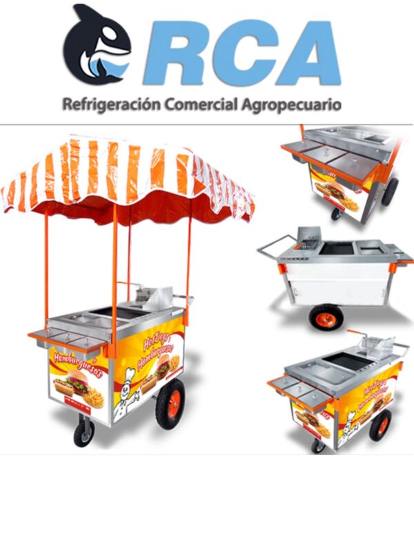 Carrito para Hot Dogs y Hamburguesas Mod CH 100