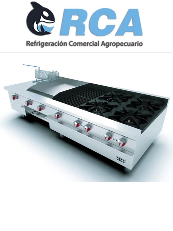 Estufa de Mesa Drago UNIVERSAL UDM 4 Quemadores, Plancha, Asador, Gratinador y Freidora