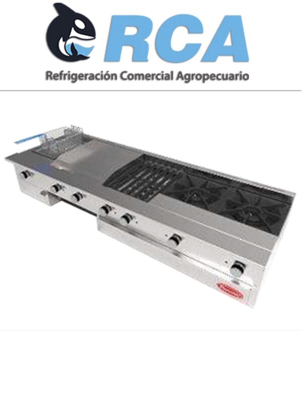Estufa de Mesa Drago UNIVERSAL UDM SLIM 4 Quemadores, Plancha, Asador, Gratinador y Freidora